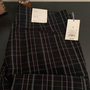 18, stretch, black/coral, skinny ankle